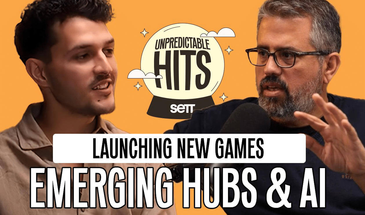 Unpredictable Hits podcast thumbnail: Launching New Games, Emerging Hubs and AI