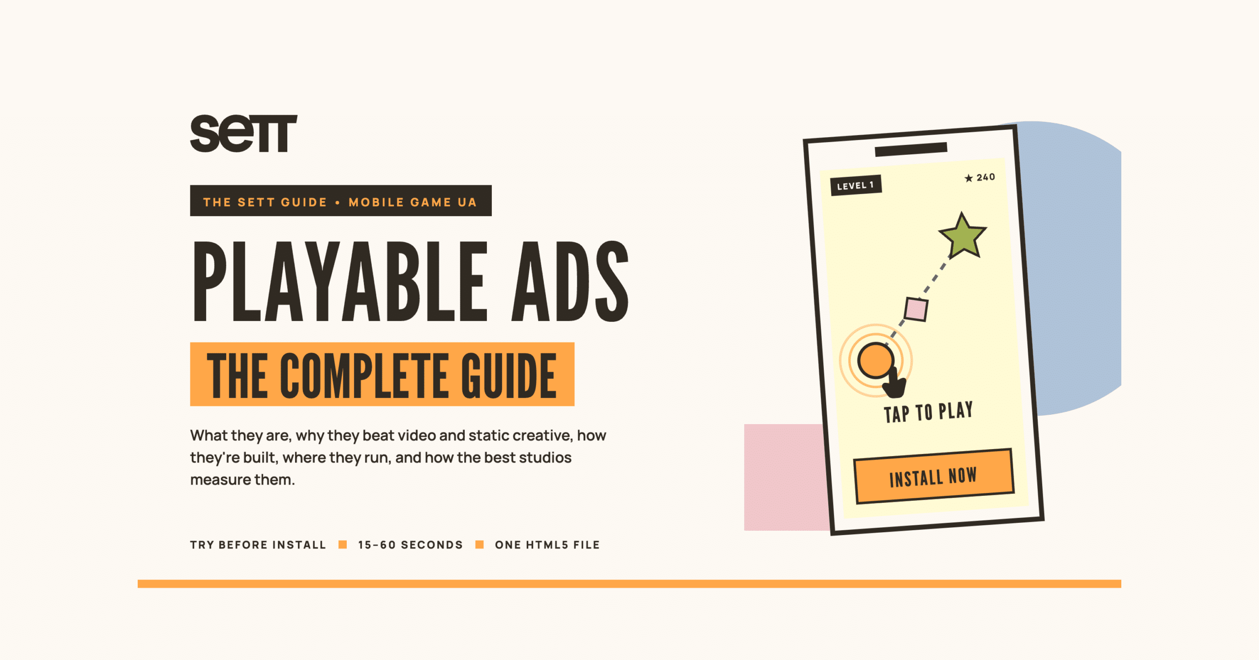 Playable Ads: The Complete Guide cover graphic